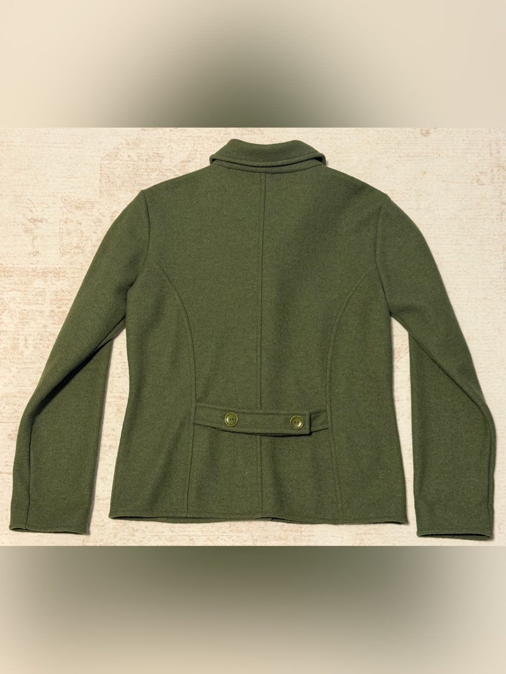 Talbots Olive Green Button-Front Wool Jacket - Picture 6 of 9